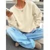image:imageSOLY HUX Womens Oversized Sweater Long Sleeve Crewneck Cute Pullover Knit Tops Casual Trendy Fall Winter ClothingPlain Beige