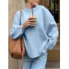 image:imageSOLY HUX Womens Oversized Sweater Long Sleeve Crewneck Cute Pullover Knit Tops Casual Trendy Fall Winter ClothingPlain Blue