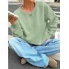 image:imageSOLY HUX Womens Oversized Sweater Long Sleeve Crewneck Cute Pullover Knit Tops Casual Trendy Fall Winter ClothingPlain Mint Green