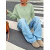 image:imageSOLY HUX Womens Oversized Sweater Long Sleeve Crewneck Cute Pullover Knit Tops Casual Trendy Fall Winter ClothingPlain Mint Green