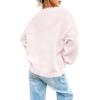 image:imageSOLY HUX Womens Oversized Sweater Long Sleeve Crewneck Cute Pullover Knit Tops Casual Trendy Fall Winter ClothingPlain Pink