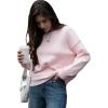 image:imageSOLY HUX Womens Oversized Sweater Long Sleeve Crewneck Cute Pullover Knit Tops Casual Trendy Fall Winter ClothingPlain Pink