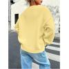 image:imageSOLY HUX Womens Oversized Sweater Long Sleeve Crewneck Cute Pullover Knit Tops Casual Trendy Fall Winter ClothingPlain Yellow