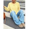 image:imageSOLY HUX Womens Oversized Sweater Long Sleeve Crewneck Cute Pullover Knit Tops Casual Trendy Fall Winter ClothingPlain Yellow