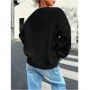 image:imageSOLY HUX Womens Oversized Sweater Long Sleeve Crewneck Cute Pullover Knit Tops Casual Trendy Fall Winter ClothingPure Black