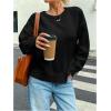 image:imageSOLY HUX Womens Oversized Sweater Long Sleeve Crewneck Cute Pullover Knit Tops Casual Trendy Fall Winter ClothingPure Black