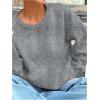 image:imageSOLY HUX Womens Oversized Sweater Long Sleeve Crewneck Cute Pullover Knit Tops Casual Trendy Fall Winter ClothingPure Grey