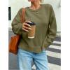 image:imageSOLY HUX Womens Oversized Sweater Long Sleeve Crewneck Cute Pullover Knit Tops Casual Trendy Fall Winter ClothingPure Olive Green