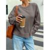 image:imageSOLY HUX Womens Oversized Sweater Long Sleeve Crewneck Cute Pullover Knit Tops Casual Trendy Fall Winter ClothingPure Volcanic Gray