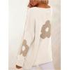 image:imageSOLY HUX Womens Plus Size Floral Sweater Long Sleeve Oversized Fall Knit Pullover TopsWhite Floral