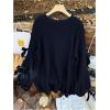 image:imageSOLY HUX Womens Plus Size Sweaters Pullover Bowknot Long Sleeve Crew Neck Knit Fall TopsDark Blue