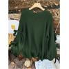 image:imageSOLY HUX Womens Plus Size Sweaters Pullover Bowknot Long Sleeve Crew Neck Knit Fall TopsDark Green