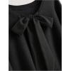 image:imageSOLY HUX Womens Plus Size Sweaters Pullover Bowknot V Neck Long Sleeve Knit Tops Fall ClothesPure Black