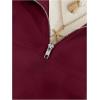 image:imageSOLY HUX Womens Quarter Zip Sweatshirts Long Sleeve Mock Neck Hoodies Oversized Pullover Tops Fall ClothesPlain Burgundy