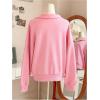 image:imageSOLY HUX Womens Quarter Zip Sweatshirts Long Sleeve Mock Neck Hoodies Oversized Pullover Tops Fall ClothesPlain Pink