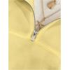 image:imageSOLY HUX Womens Quarter Zip Sweatshirts Long Sleeve Mock Neck Hoodies Oversized Pullover Tops Fall ClothesPlain Yellow