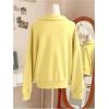 image:imageSOLY HUX Womens Quarter Zip Sweatshirts Long Sleeve Mock Neck Hoodies Oversized Pullover Tops Fall ClothesPlain Yellow