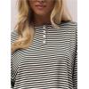 image:imageSOLY HUX Womens Striped Long Sleeve T Shirts Henley Tops Crew Neck Button Classic Tees Fall ClothesBlack Striped