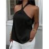 image:imageSOLY HUX Womens Summer Halter Tops Silk Satin Tie Backless Sleeveless Going Out TopPure Black