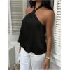 image:imageSOLY HUX Womens Summer Halter Tops Silk Satin Tie Backless Sleeveless Going Out TopPure Black