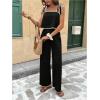 image:imageSOLY HUX Womens Summer Vacation 2 Piece Set Tie Shoulder Crop Top and Pants Travel OutfitsPure Black