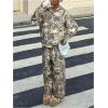 image:imageSOLY HUX Womens Sweatsuits 2 Piece Outfits Camo Long Sleeve Hoodie Sweatshirt and Sweatpants Set StreetwearMulticolor Camo