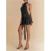 image:imageSOLY HUX Womens Vintage Polka Dots Halter Mini Dress Y2k Open Back A Line Party Club DressesBlack Polka Dots