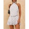 image:imageSOLY HUX Womens Vintage Polka Dots Halter Mini Dress Y2k Open Back A Line Party Club DressesWhite Polka Dots