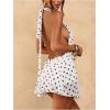 image:imageSOLY HUX Womens Vintage Polka Dots Halter Mini Dress Y2k Open Back A Line Party Club DressesWhite Polka Dots