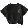 image:imageSOLY HUX Womens Y2k Graphic Tees Cute Bow Letter Print Short Sleeve Aesthetic T Shirt Summer TopsBlack Bow