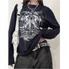 image:imageSOLY HUX Womens Y2k Long Sleeve Shirts Gothic Grunge TShirt Graphic Tee Top StreetwearDark Blue