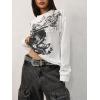 image:imageSOLY HUX Womens Y2k Long Sleeve Shirts Gothic Grunge TShirt Graphic Tee Top StreetwearWhite Graphic