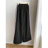 image:imageSOLY HUX Womens Y2k Striped Side Baggy Pants Drawstring Elastic Waist Wide Leg Track Pants StreetwearBlack and Pink Striped