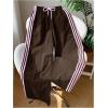 image:imageSOLY HUX Womens Y2k Striped Side Baggy Pants Drawstring Elastic Waist Wide Leg Track Pants StreetwearBrown Striped
