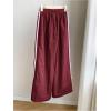 image:imageSOLY HUX Womens Y2k Striped Side Baggy Pants Drawstring Elastic Waist Wide Leg Track Pants StreetwearBurgundy Striped