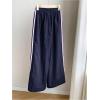 image:imageSOLY HUX Womens Y2k Striped Side Baggy Pants Drawstring Elastic Waist Wide Leg Track Pants StreetwearDark Blue Striped