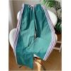 image:imageSOLY HUX Womens Y2k Striped Side Baggy Pants Drawstring Elastic Waist Wide Leg Track Pants StreetwearGreen Striped