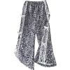 image:imageSOLY HUX Girls Leopard Wide Leg Pants Y2k Bow Cheetah Print Elastic Waist Baggy Long Pants TrousersGrey Leopard