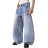 image:imageSOLY HUX Mens Baggy Jeans Vintage Straight Leg Loose Fit Skater Denim Pants StreetwearLight Wash