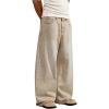image:imageSOLY HUX Mens Baggy Jeans Vintage Straight Leg Loose Fit Skater Denim Pants StreetwearPlain Khaki