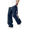 image:imageSOLY HUX Mens Baggy Track Pants Drawstring Elastic Waist Parachute Sweatpants StreetwearDark Blue