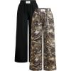 image:imageSOLY HUX Womens 2 Piece Baggy Pants Leopard Camo Print Elastic Waist Wide Leg Long Trousers StreetwearMulticolor Camo