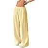 image:imageSOLY HUX Womens Baggy Sweatpants Drawstring Waist Wide Leg Loose Casual Long PantsPure Yellow