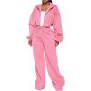 image:imageSOLY HUX Womens Fall Clothes 2 Piece Sweatsuits Zip Up Crop Hoodies and Sweatpants Set StreetwearPure Pink
