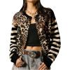 image:imageSOLY HUX Womens Leopard Cardigan Sweater Y2k Striped Button Down Long Sleeve Crewneck Colorblock Trendy TopsMulticolor Striped