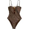 image:imageSOLY HUX Womens One Piece Swimsuit Cutout Bathing Suits High Cut Swimwear Vacation Cruise WearPure Brown