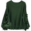 image:imageSOLY HUX Womens Plus Size Sweaters Pullover Bowknot Long Sleeve Crew Neck Knit Fall TopsDark Green
