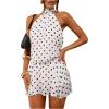 image:imageSOLY HUX Womens Vintage Polka Dots Halter Mini Dress Y2k Open Back A Line Party Club DressesWhite Polka Dots