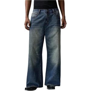 image:imageSOLY HUX Mens Baggy Jeans Vintage Straight Leg Loose Fit Skater Denim Pants StreetwearDark Wash
