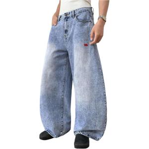 image:imageSOLY HUX Mens Baggy Jeans Vintage Straight Leg Loose Fit Skater Denim Pants StreetwearLight Wash
